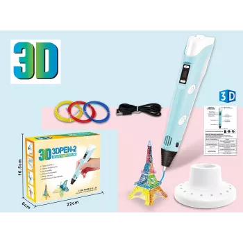 3D-kynä, filamenttisarja USB-virtajohdolla