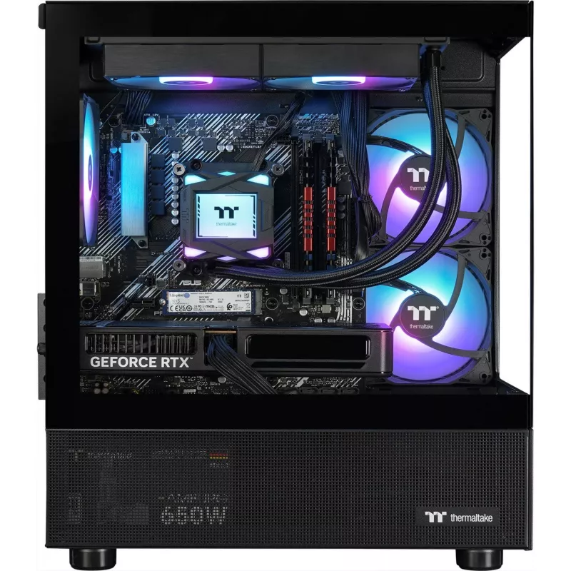 FTW V170A 5060Ti musta, pelitietokone musta/läpinäkyvä, Windows 11 Home