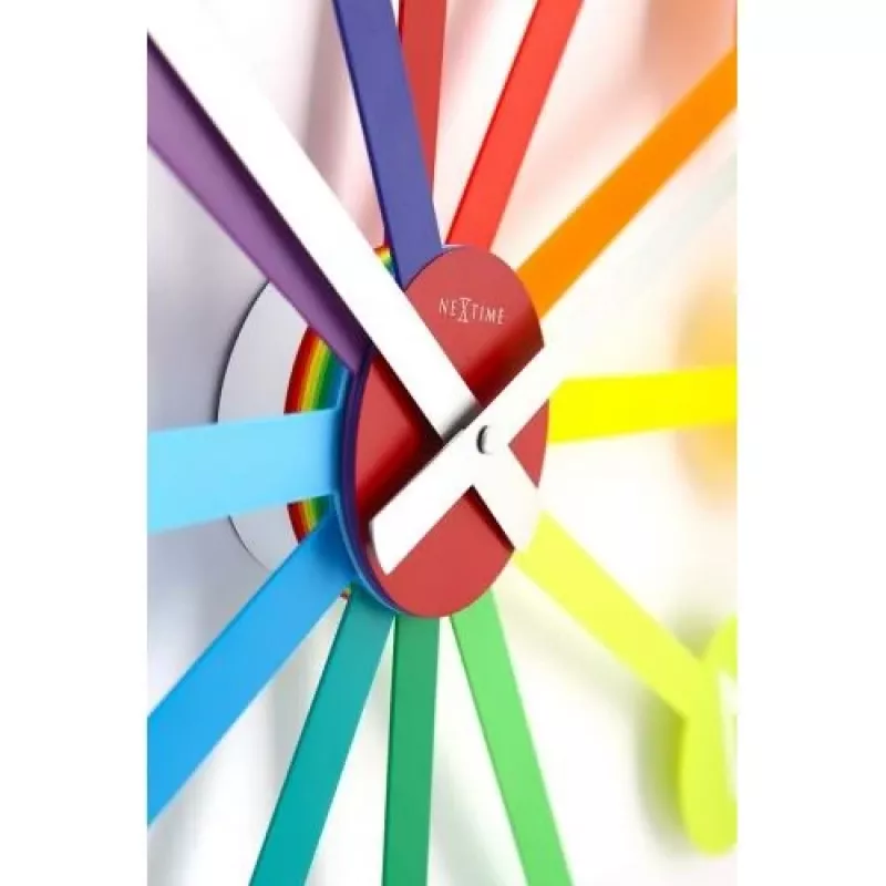 NeXtime kello 2995di Colour Guide, Ø 60 cm, seinäkello, monivärinen