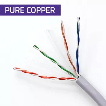 UTP-patchkaapeli QOLTEC CAT6 50 m kupari (Cu) harmaa
