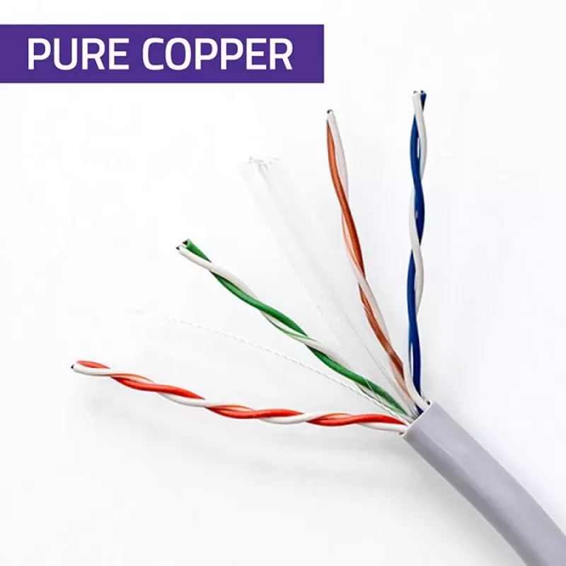 UTP-patchkaapeli QOLTEC CAT6 50 m kupari (Cu) harmaa