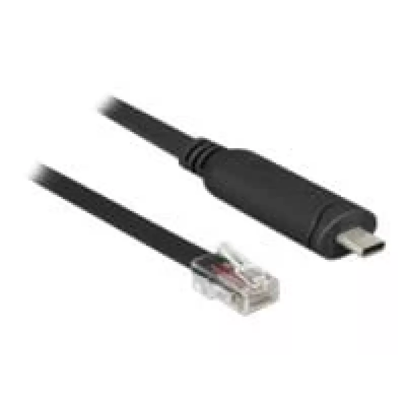 DeLock - sarjasovitin - USB-C - RS-232 x 1 - musta (63912)