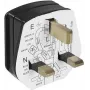 Sähköpistoke Bachmann 910.176, 3-napainen, 250 V AC, 13 A, musta muovikotelo
