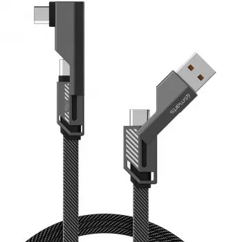 USB-kaapeli 4smarts 541457 1,5 m USB A USB C grafiitti