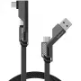 USB-kaapeli 4smarts 541457 1,5 m USB A USB C grafiitti