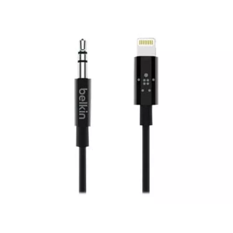 Belkin kaapeli Lightning – kuulokeliitäntä - Lightning uros – stereominiliitin uros - 91,4 cm - musta - Apple iPhone (Lig