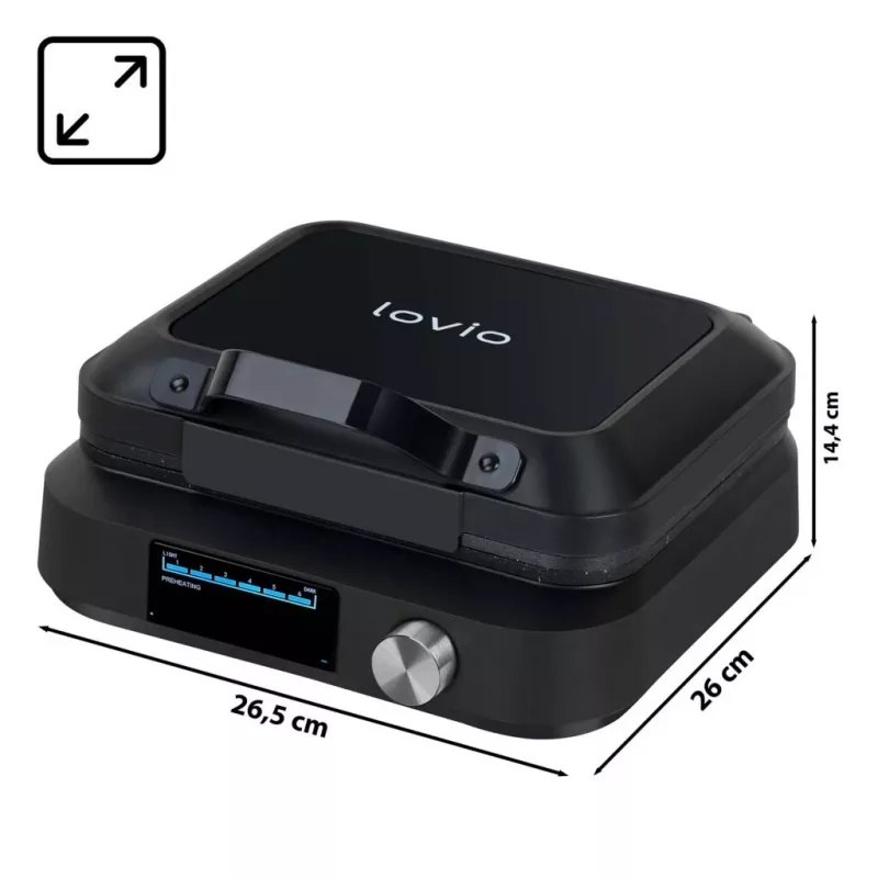 Lovio LVWF002BK vohvelirauta 1500W musta