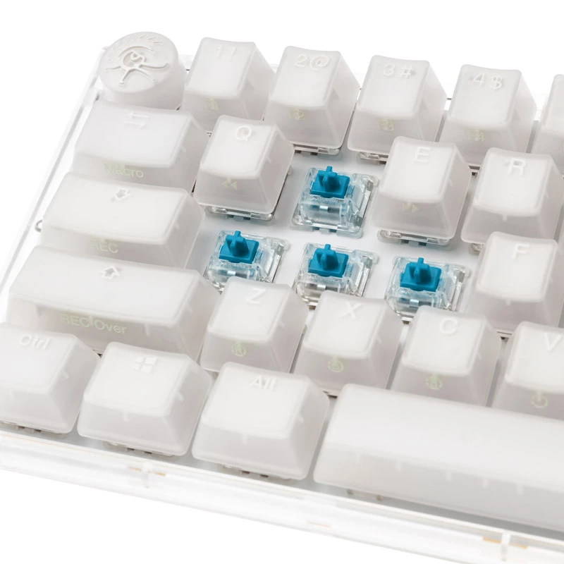 Ducky One 3 Aura valkoinen Mini-pelinäppäimistö, RGB-LED - MX-Blue (US)