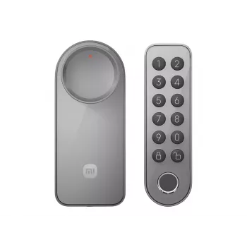Älykäs ovenlukko Xiaomi BHR07XDGL näppäimistöllä, Bluetooth, sormenjälki, koodi ja kaukosäädin, harmaa, 7,2 V 2450 mAh