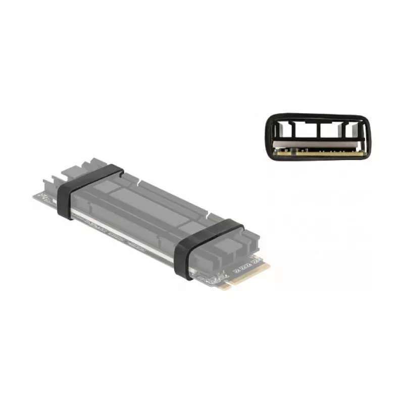 Solid State Drive (SSD) DeLOCK kumirengas M.2 SSD:n ja jäähdytyssiilin asennukseen musta 10 kpl:n pakkaus