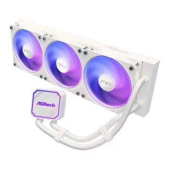 CPU-jäähdytin ASROCK Pro 360 ARGB White – 360mm AIO-nestekühler, ARGB-valaistus, valkoinen viimeistely