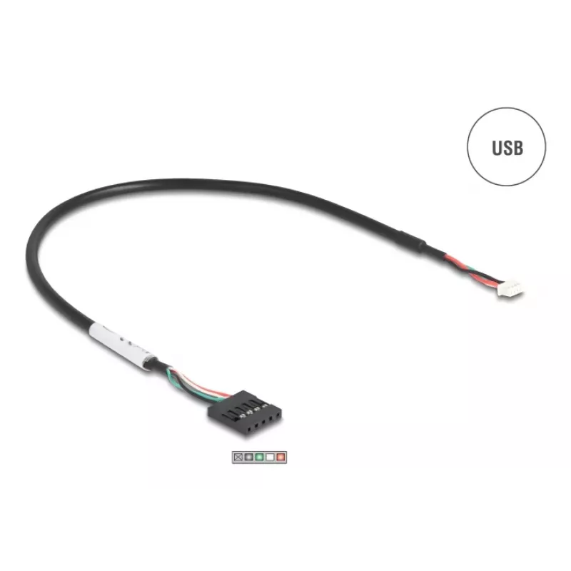 DeLOCK 90781 sarjaporttimuunnin toistin eristin USB 2.0 RS-232 musta vihreä