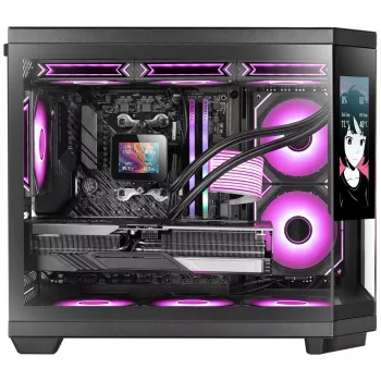 Mars Gaming MC3TCORELCDM tietokonekotelo Mini Tower musta