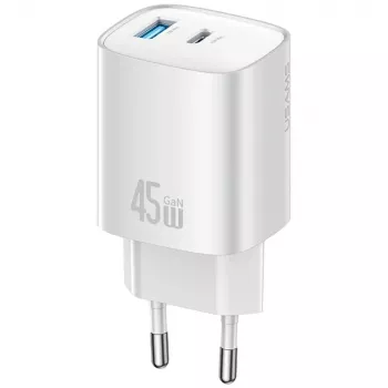 Laturi T66 45W GaN CC290 USB-A + USB-C