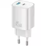 Laturi T66 45W GaN CC290 USB-A + USB-C