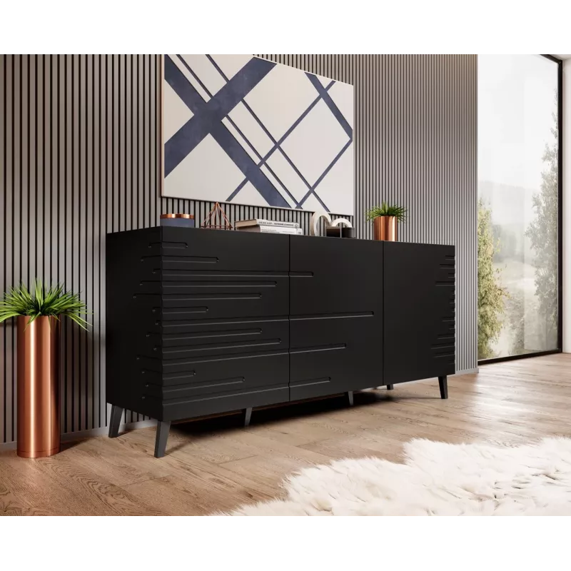 Cama Meble NOVA lipasto 155x40x72 cm, musta matta