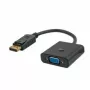 Videokaapeliadapteri Savio CL-90 DisplayPort – VGA 0,2 m musta
