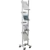 Helit H6813399 - metalli - harmaa - 4 hyllyä - 260 mm - 390 mm - 1 580 mm