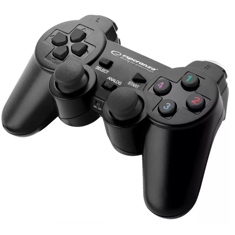 Esperanza EGG108K peliohjain musta USB 2.0 gamepad analoginen / digitaalinen PC, Playstation 3