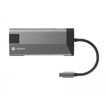 NATEC Fowler Plus USB Type-C musta harmaa MicroSD SD -keskitin