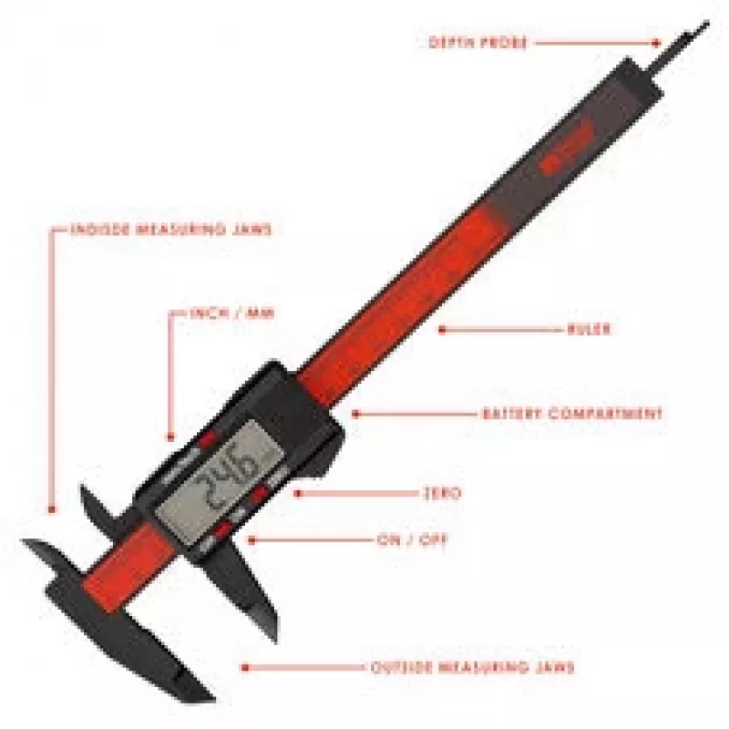Thermal Grizzly TG Caliper – digitaalinen työntömitta, 150 mm (TG-CAL-150)