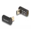 DeLOCK sovitin USB 40 Gbps USB Type-C PD 3.0 100 W uros naaras kulmamallinen 8K 60 Hz