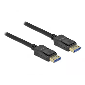 Delock - DisplayPort-kaapeli - DisplayPort (uros) - DisplayPort (uros) - DisplayPort 2,0 - 1,0 m - tukee 10K 60 Hz (10 240 x 4320) - musta (80261)