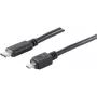 USB-kaapeli S/CONN 77145-3.0 USB 2.0 3 m USB C Micro-USB B musta