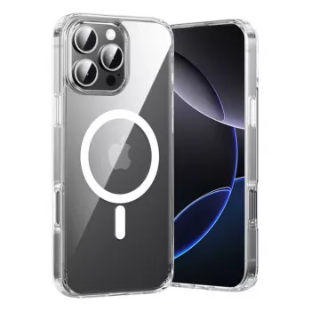 Suojakotelo Vention KUGT0-40 iPhone 16 Pro Max -puhelimeen — läpinäkyvä, MagSafe-yhteensopiva