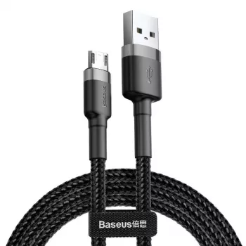 Baseus Cafule 2.4A 1 m Micro-USB-kaapeli (harmaa/musta)