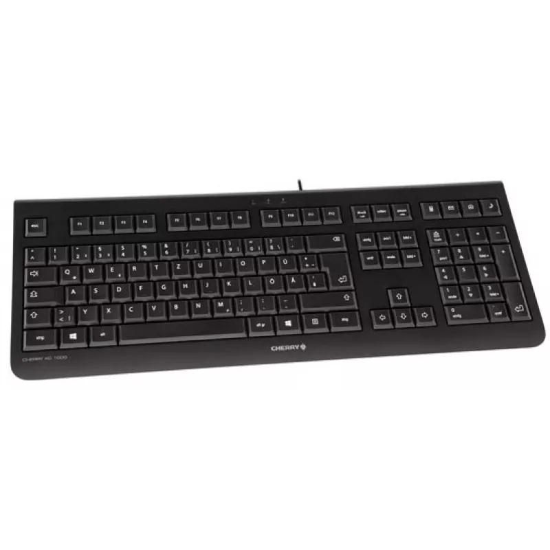 CHERRY KC 1000 näppäimistö Home USB sveitsiläinen layout musta