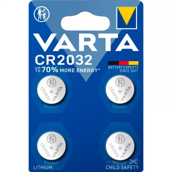 Varta 06032 101 404 - kertakäyttöparisto - CR2032 - litium - 3 V - 4 kpl - 230 mAh