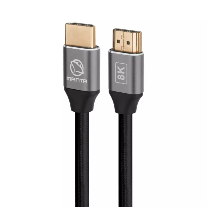 HDMI-kaapeli MANTA HDMI-2MC 2 m, tukee jopa 8K-resoluutiota