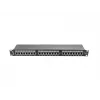 Patch-paneeli 1U LANBERG PPS6-1024-B, 24-porttia Cat6, metalli, musta, 442×114,5×44,5 mm