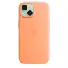 Apple iPhone 15 silikonikotelo MagSafe-yhteensopiva – Orange Sorbet