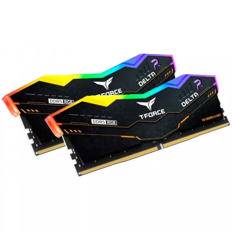 DIMM 32 GB DDR5-6000 (2x 16 GB) Dual-kit, muisti musta, FF5D532G6000HC38ADC01, Delta TUF RGB, INTEL XMP