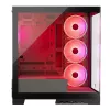 PC-kotelo MODECOM Volcano SPACE APEX ARGB Midi Tower, karkaistu lasi, USB-C, tukee ATX/microATX/Mini-ITX, GPU jopa 430 mm, CPU-jäähdytin jopa 180 mm