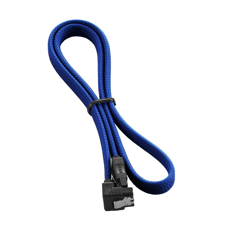 CableMod ModMesh - SATA-kaapeli - Serial ATA 150/300/600 - SATA (W) suorakulmainen SATA (W) - 60 cm - sininen (CM-CAB-RSAT-N60KB-R)