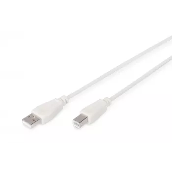 Assmann USB-liitäntäkaapeli, Type-A - B M/M, 3,0 m, USB 2.0 -yhteensopiva, UL, beige (AK-300102-030-E)