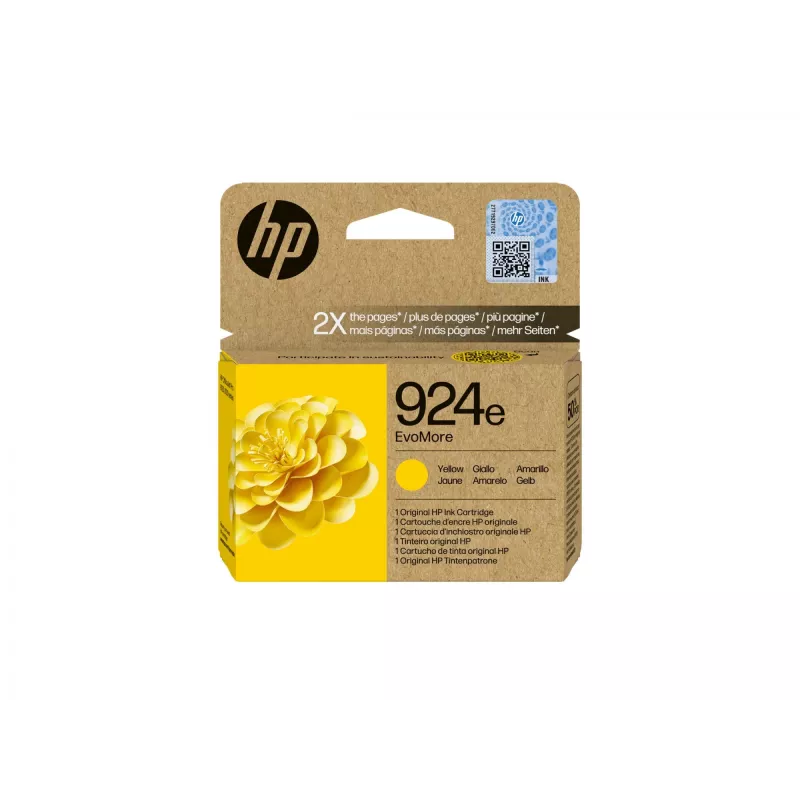 HP 924e EvoMore keltainen alkuperäinen mustekasetti
