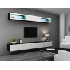 Cama olohuoneen kaappisarja VIGO 11 musta/valkoinen kiiltävä