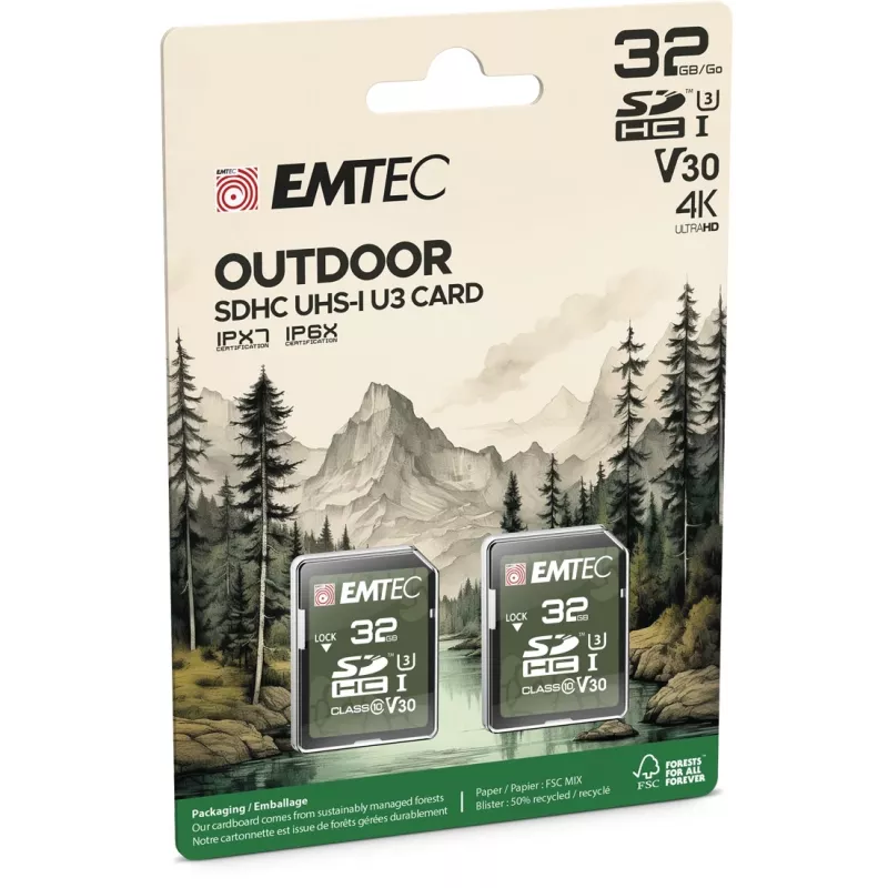 Emtec 32GB UHS-I U3 V30 Outdoor flash-muisti ECMSD32GHC10ORP