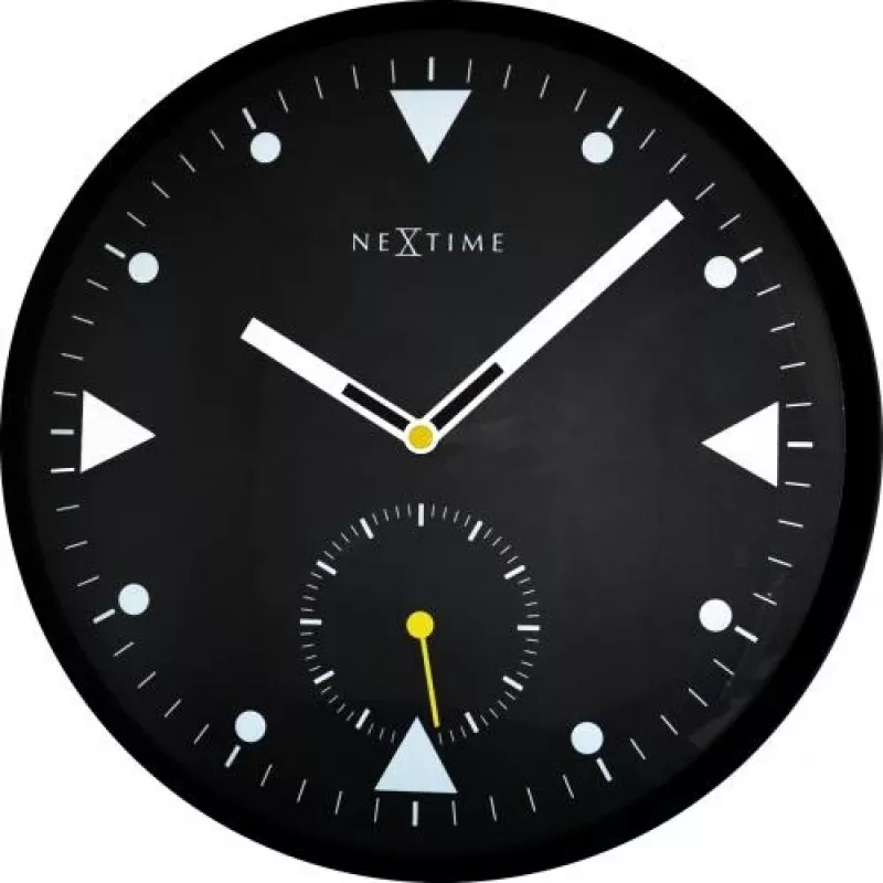NeXtime seinäkello 3049 Serious Black, Ø32 cm, musta