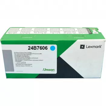 Lexmark 24B7606 syaani alkuperäinen värikasetti — 12 000 sivun riittoisuus, 1 kpl