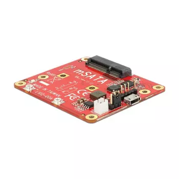 Sisäinen mSATA-adapteri DELOCK 62648 Micro-USB-isäntäliitännällä, 6 Gbit/s, 65×56×12 mm
