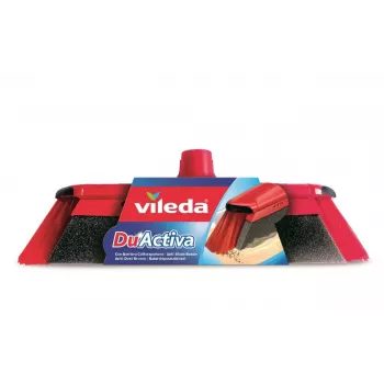 Sisäharja VILEDA 151221 kumipäällä, pehmeät/kovat harjakset, punainen, 340 mm pakkausleveys