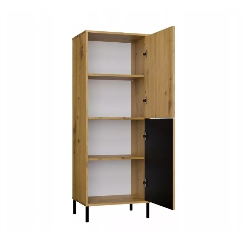 KAMARO 2DK ohut/SYVÄ tammi ARTISAN VITRIINIKAAPPI