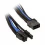 SilverStone PCI-8-pin - PCIe-6+2-pin kaapeli, 250 mm – musta/sininen