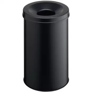 Jäteastia pyöreä teräs musta Durable 330601