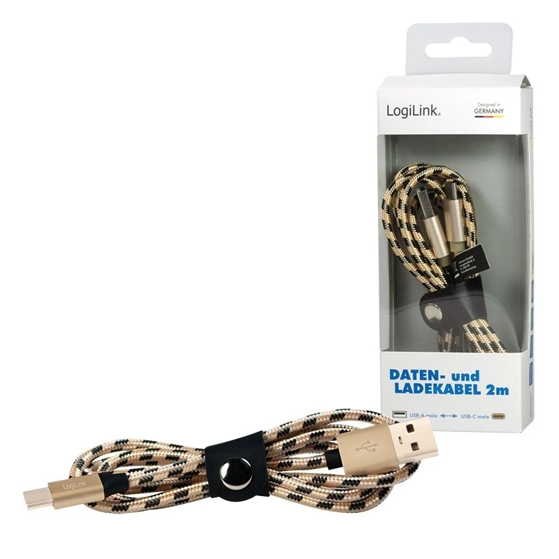 Synkronointi- ja latauskaapeli USB 2.0 AM - USB-C uros